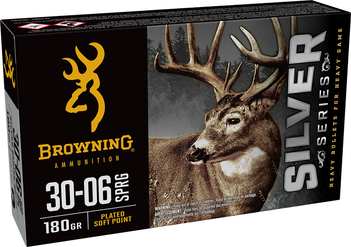 Browning Silver .30-06 Springfield 180 grain Plated Soft Point ammunition