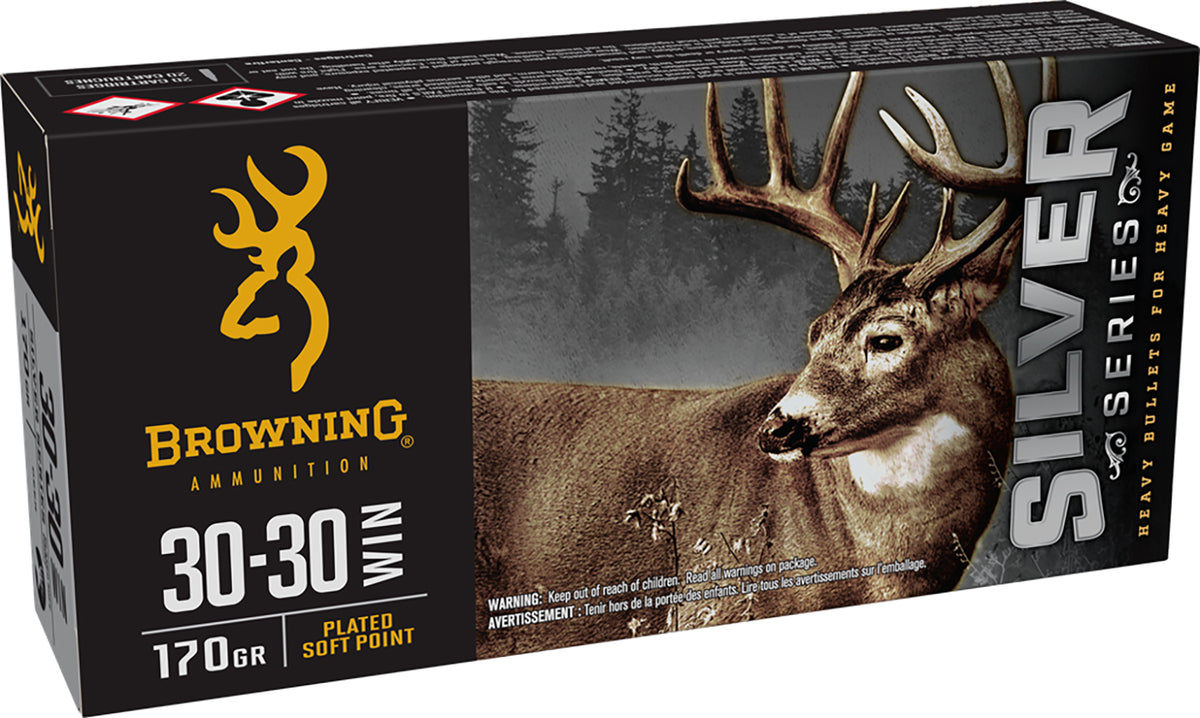 Browning Silver .30-30 Winchester 170 grain Plated Soft Point ammunition