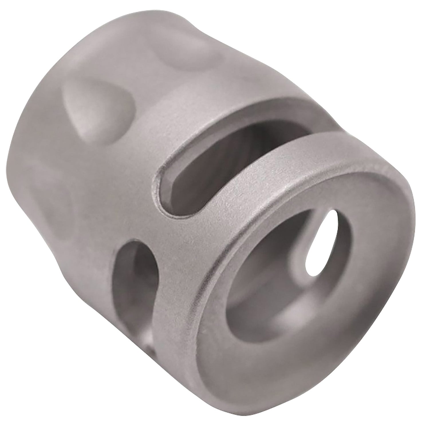True Precision Micro S-Type Pistol Compensator Satin Stainless Steel 9mm 380 ACP 1/2x28