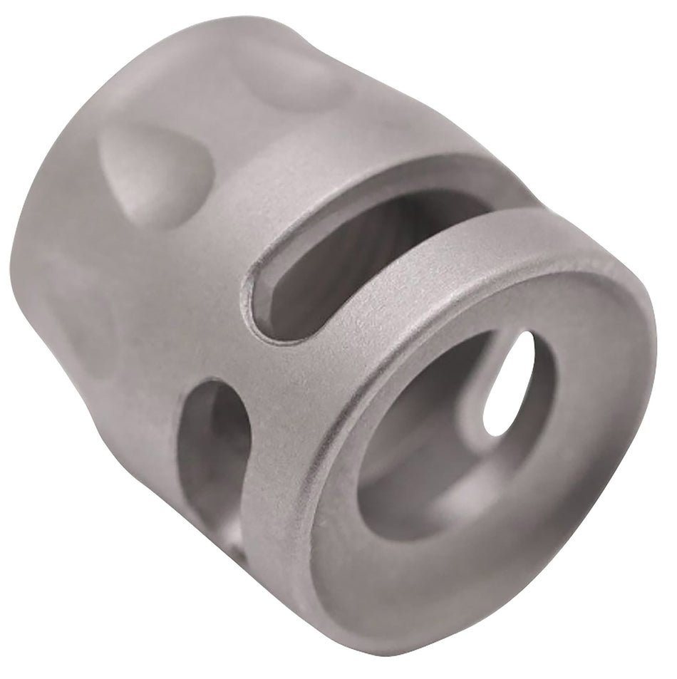 True Precision Micro S-Type Pistol Compensator Satin Stainless Steel 9mm 380 ACP 1/2x28