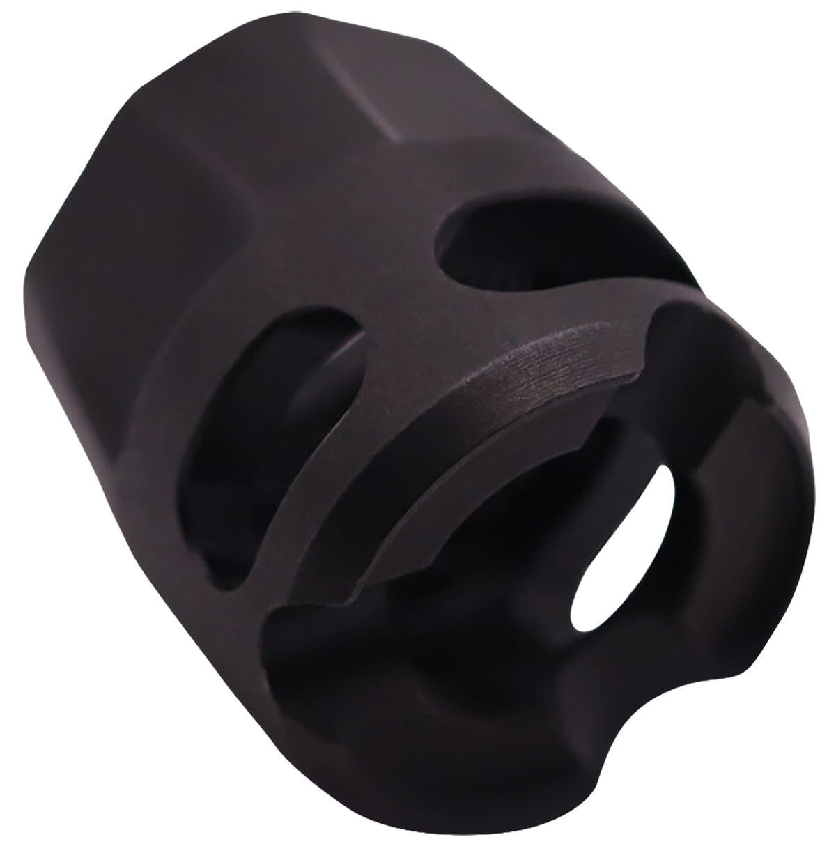 True Precision Y-Type Micro Compensator Nitride Black 1/2"x28 9mm 380 ACP Stainless Steel