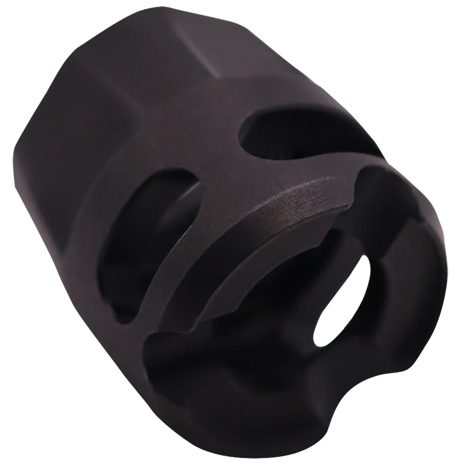 True Precision Y-Type Micro Compensator Nitride Black 1/2"x28 9mm 380 ACP Stainless Steel