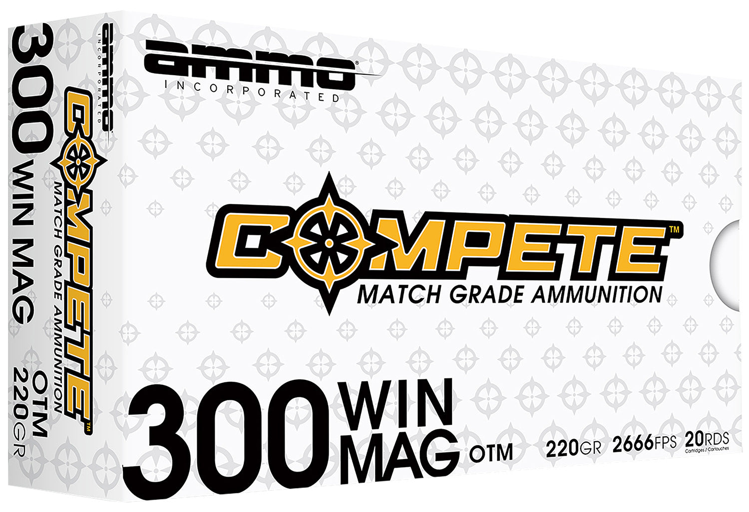 Ammo Inc Match .300 Winchester Mag 190 grain Boat Tail Hollow Point ammunition