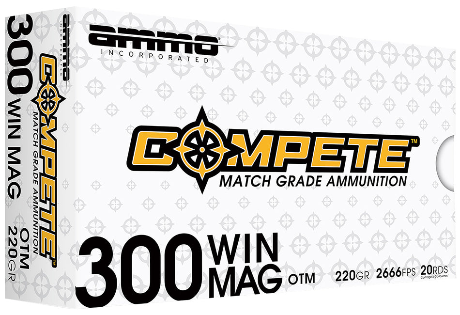 Ammo Inc Match .300 Winchester Mag 190 grain Boat Tail Hollow Point ammunition