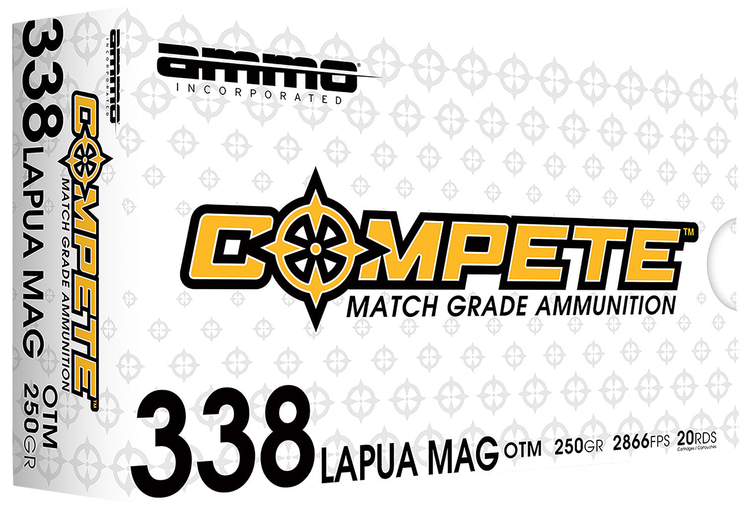 Ammo Inc Match .338 Lapua Magnum 250 grain Boat Tail Hollow Point ammunition
