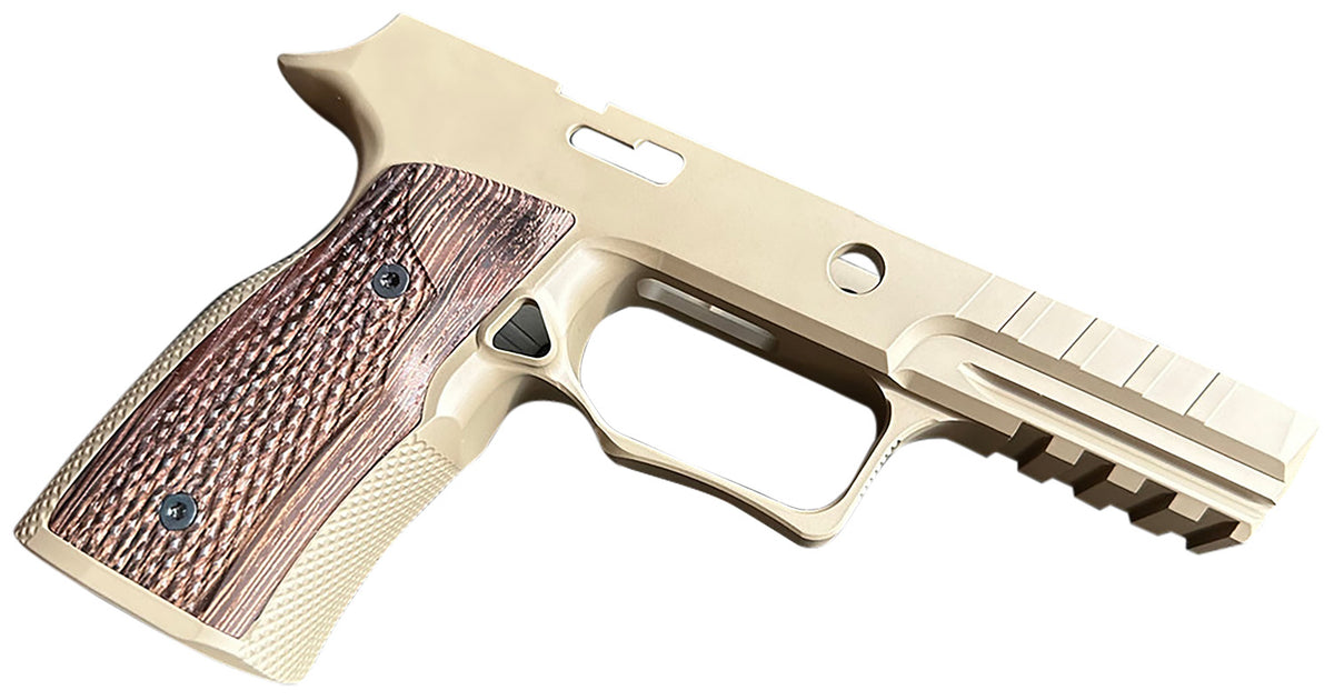 Sharps Bros Flat Dark Earth Aluminum Grip Module Replacement Fits Sig P320