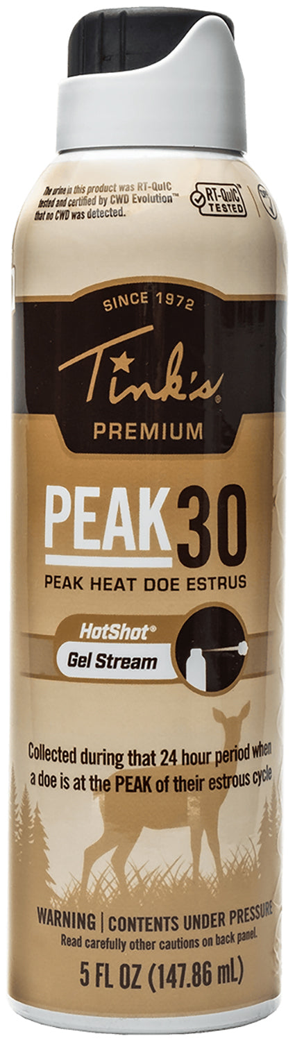 Tinks Peak30 Hot Shot Deer Doe Estrus Gel Attractant 5 oz Stream
