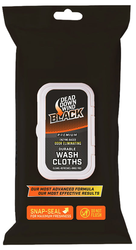 Dead Down Wind 40-Count Black Premium Hunting Field Wash Cloths Unscented