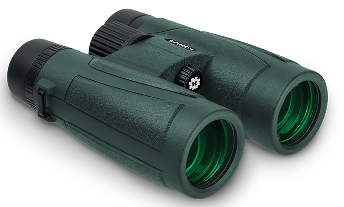 Konus Regent-HD 10x42mm Wide Angle BaK-4 Roof Prism Binocular with Black Rubber Armor