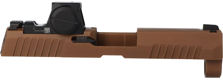 Sig Sauer P320 Replacement Slide with ROMEO-X Pro Optic 9mm Luger Coyote Brown Co-Witness Iron Sights