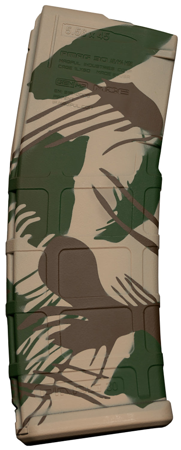 Weapon Works 228045 AR/M4 PMAG GEN M2 MOE 30-Round Rhodesian Brushstroke Polymer Mag