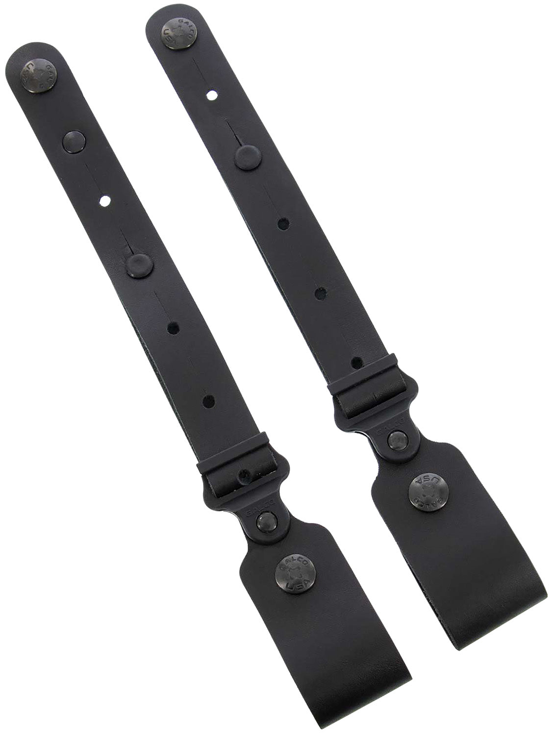 Galco Horizontal Shoulder System Tie Down 2.0 Black Full Grain Leather Ambidextrous Harness Set