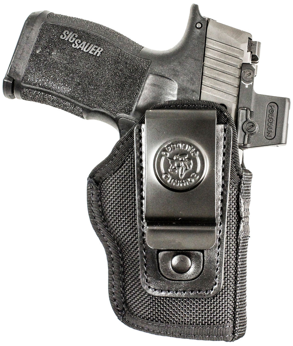DeSantis Pro Stealth Black Nylon IWB Holster Sig Sauer P365 Red Dot Compatible Ambidextrous