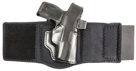 DeSantis Die Hard Black Leather Ankle Rig Holster Sig Sauer P365 Red Dot Right Hand