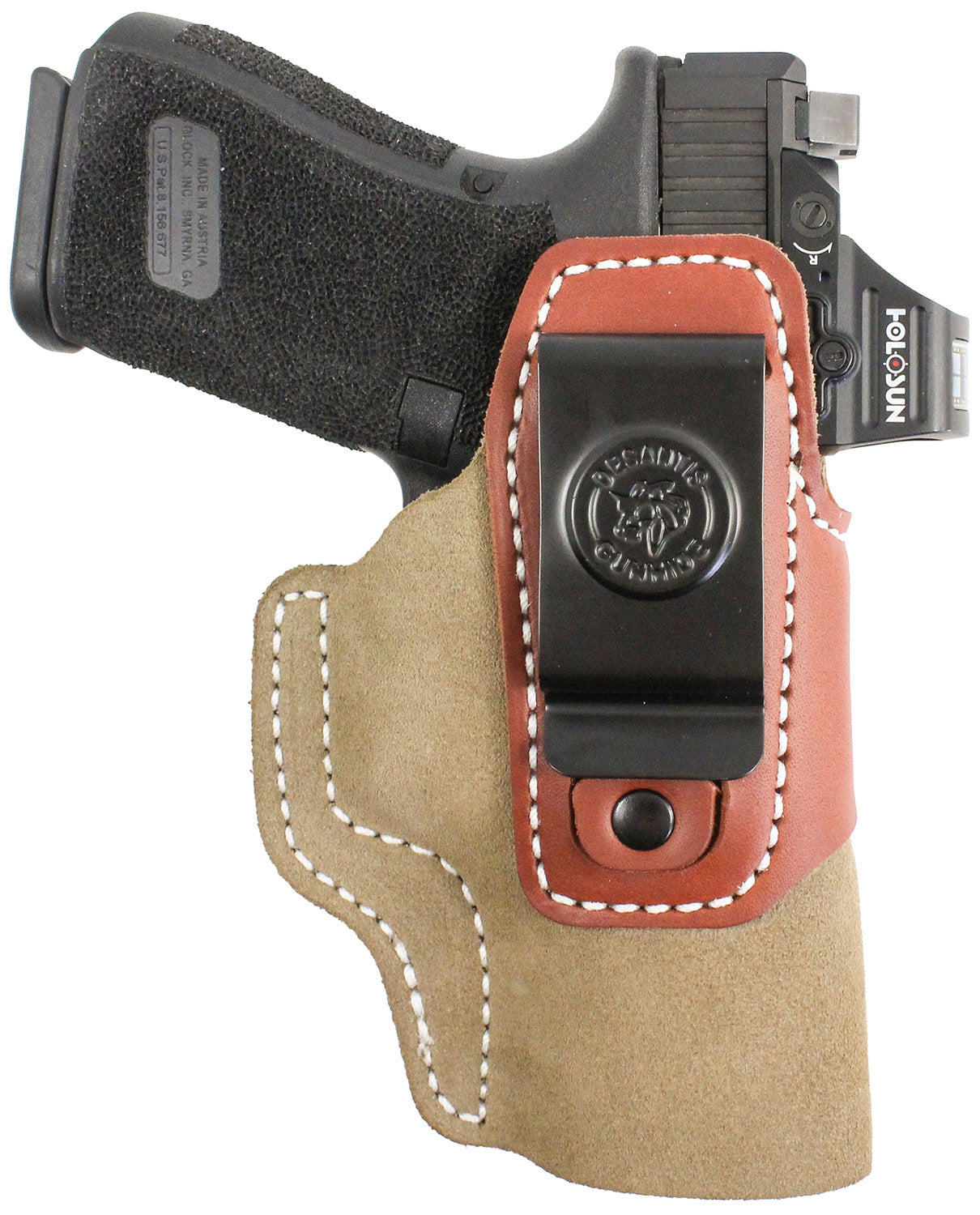 DeSantis Transit Natural Hybrid IWB Holster Belt Clip Glock 26/27/33 Ambidextrous