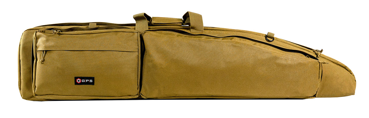 GPS Bags GPSDBRC50TAN 50-Inch Tan Double Bolt Rifle Case for 2 Scoped Rifles with MOLLE Panels