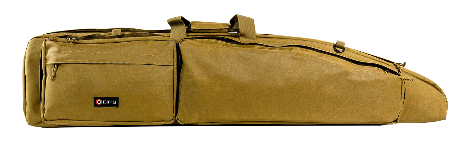 GPS Bags GPSDBRC50TAN 50-Inch Tan Double Bolt Rifle Case for 2 Scoped Rifles with MOLLE Panels