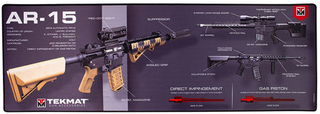 TekMat AR-15 Large Floor Mat, 42"x25", Vulcanized Rubber Non-Slip Backing, Black TEK-42-AR15-WPD