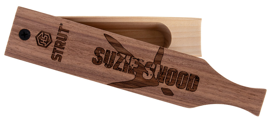 Hunters Specialties Suzie Snood Box Call Emits High Pitched Turkey Yelps Brown Hardwood