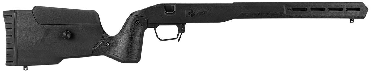 MDT Black Precision Field Stock with Adjustable Buttstock for Short Action Remington 700 Rifles