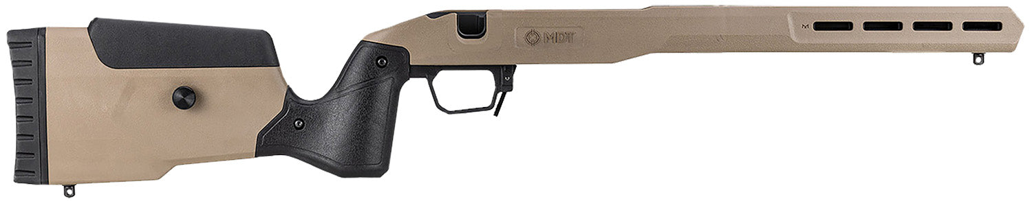 MDT Flat Dark Earth Precision Field Stock with Adjustable Buttstock for Ruger American SA