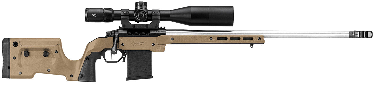 MDT XRS Flat Dark Earth 6061 Aluminum & Polymer Chassis with Interchangeable Grips for Ruger American SA