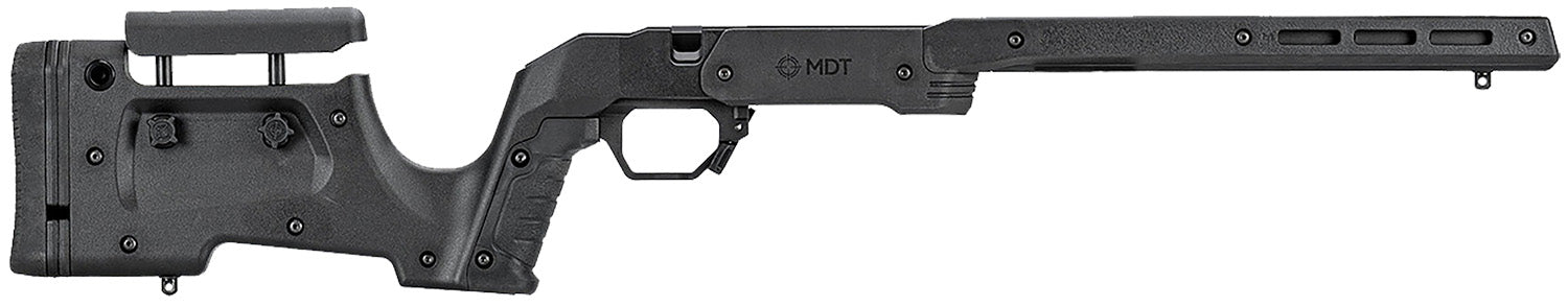 MDT XRS Black 6061 Aluminum & Polymer Chassis with Interchangeable Grips for Ruger American SA