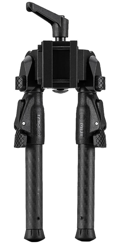 MDT GRND-POD Black Aluminum Picatinny Bipod with Spiked Feet, 4.5"-9.0" Adjustment