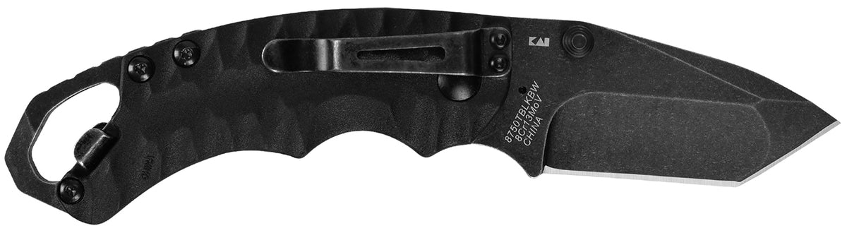 Kershaw 8750TBLKBWX Shuffle II Pocket Folder 2.60" Tanto Black Oxide SS Blade, Black Glass-Filled Nylon Handle