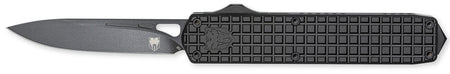 CobraTec Mamba Large OTF TiCN Coated D2 Steel Blade Black Textured Aluminum Handle 4.75"