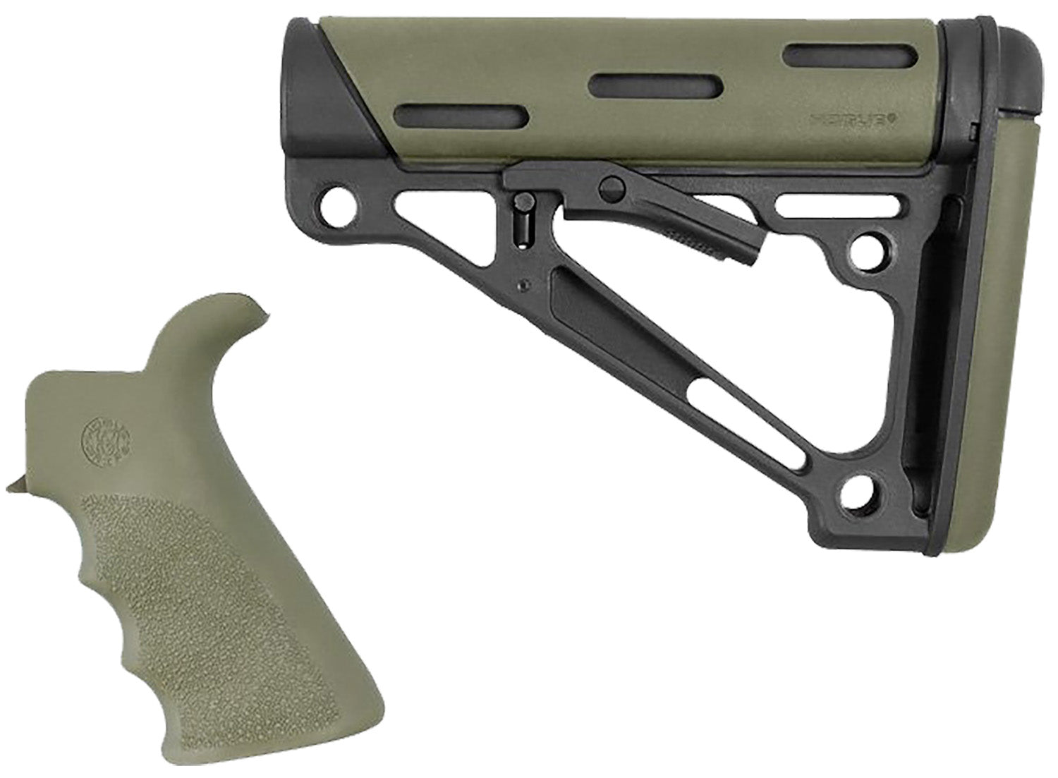 Hogue AR-15/M16 OD Green Overmolded Rubber Pistol Grip