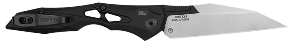 Kershaw 7650 Launch 13 Auto Pocket Knife 3.50" Wharncliffe CPM 154 Two-Tone Blade, Black Anodized Aluminum Handle