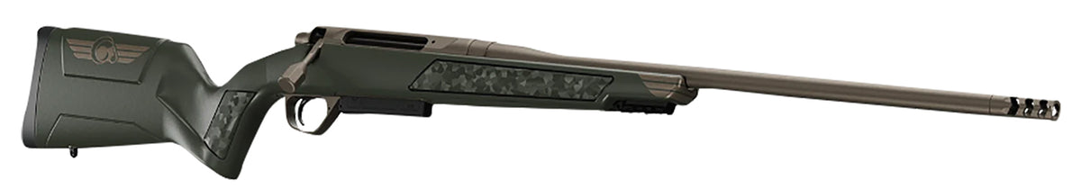 Christensen Arms 8011500800 Evoke Full Size 300 Win Mag 4+1 22" Burnt Bronze Cerakote #4 Contour Threaded Barrel, Gray w/Bronze Logo Hybrid Hunter w/Picatinny Rail Synthetic Stock