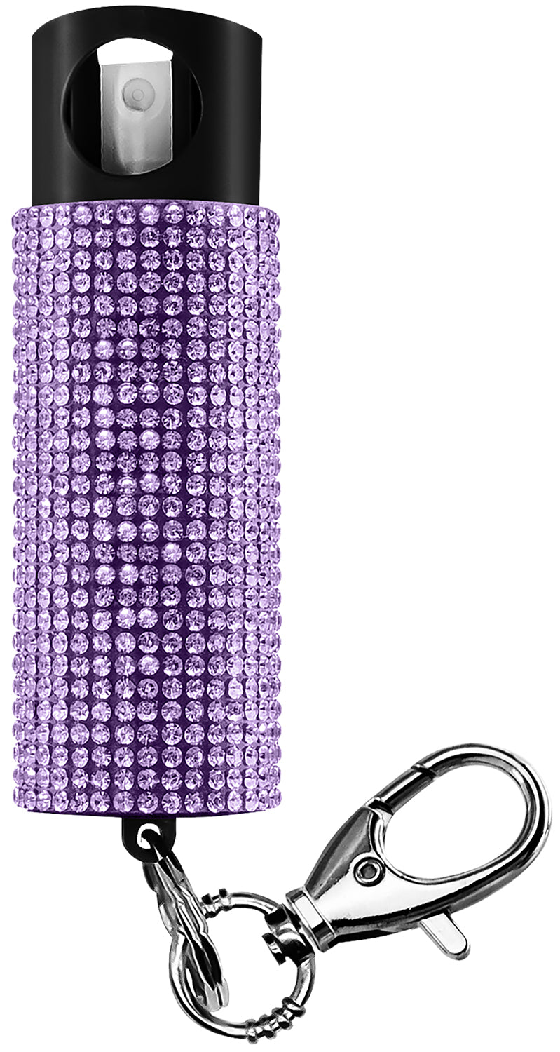 Guard Dog PSGDBOPR Bling-It-On 18% OC Purple Pepper Spray Keychain 0.50 oz with UV Dye 16 ft
