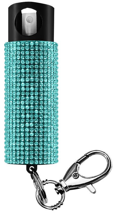 Skyline USA Bling-It-On Pepper Spray Teal 18% OC UV Dye 0.50oz Keychain 16ft
