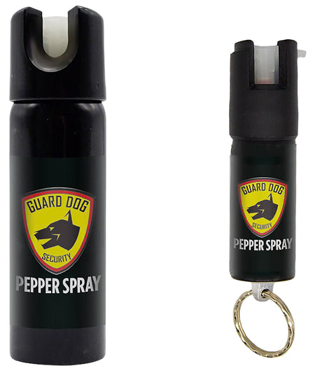 Guard Dog Security PSGDHA OC Pepper Spray 2-Pack 3 oz and 0.5 oz with UV Dye Keychain 16 ft Range