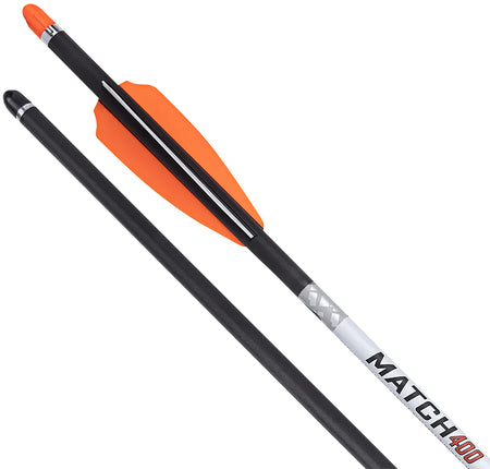 TenPoint Match 400 Carbon Arrow 20" Fusion X-II Vanes Alpha Nock HP .004 Straightness Orange