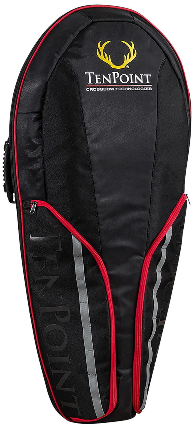 Tenpoint Narrow Crossbow Soft Case Black/Red Padded Interior Dual Carry Straps