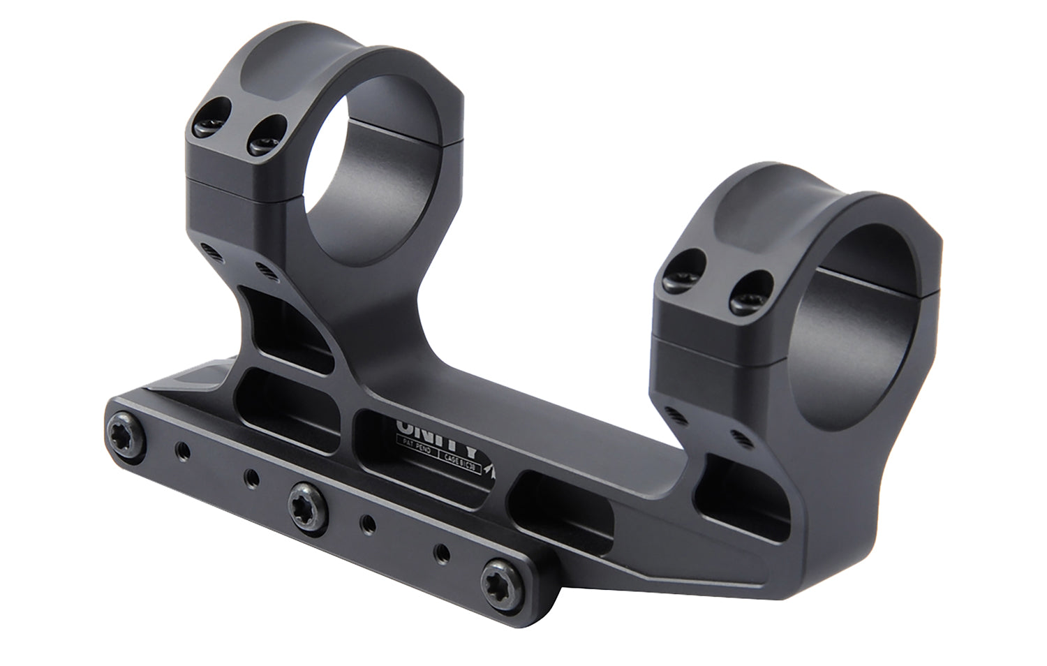 Unity Tactical FAST LPVO Scope Mount with 34mm Rings Black Anodized