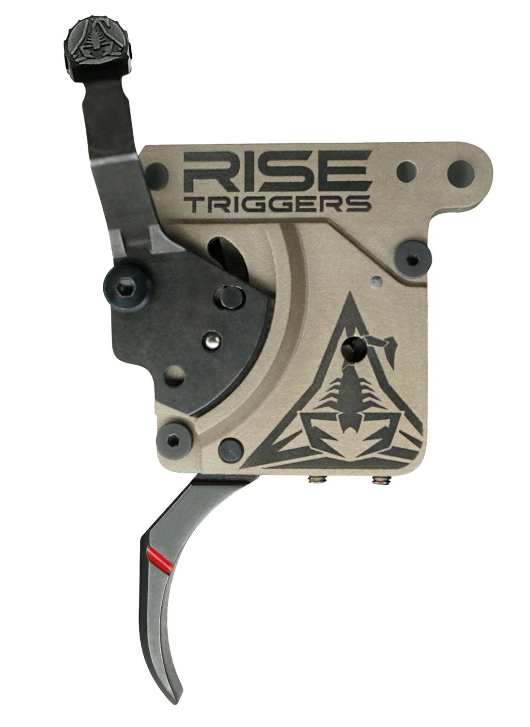 Rise Armament Reliant Pro Black and FDE Curved Trigger Bolt Catch Rem 700 Compatible