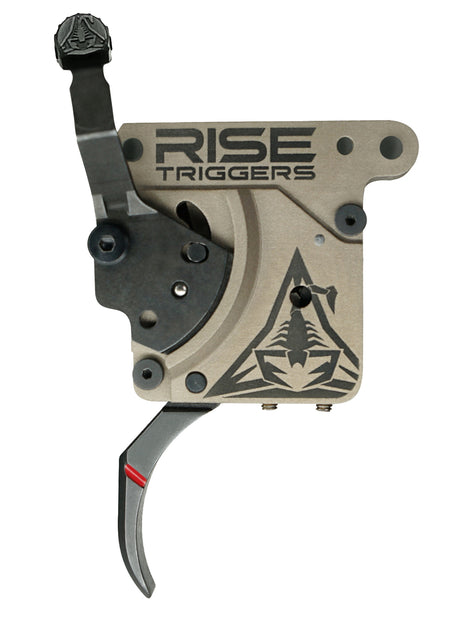 Rise Armament Reliant Pro Black and FDE Curved Trigger Bolt Catch Rem 700 Compatible