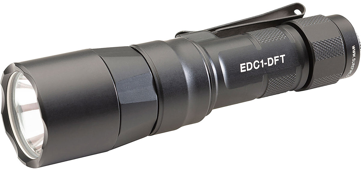 SureFire EDC1DFTBK Everyday Carry Dual Fuel Compact Flashlight Black 25/350/650 Lumen LED