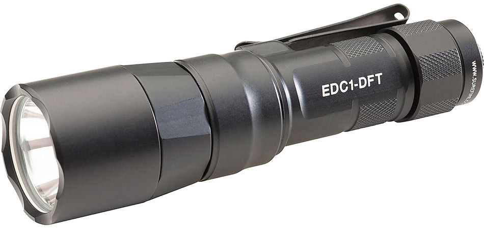 SureFire EDC1DFTBK Everyday Carry Dual Fuel Compact Flashlight Black 25/350/650 Lumen LED