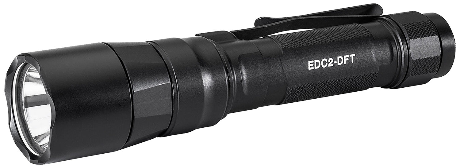 SureFire EDC2DFTBK Everyday Carry Dual Fuel Compact Flashlight Black 25/600/700 Lumen LED