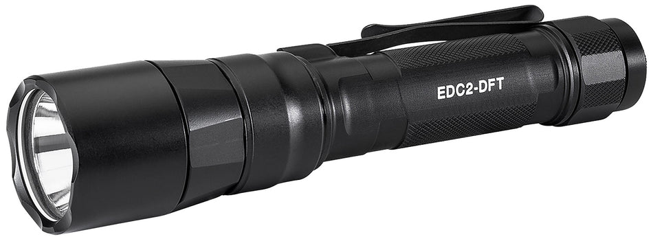 SureFire EDC2DFTBK Everyday Carry Dual Fuel Compact Flashlight Black 25/600/700 Lumen LED