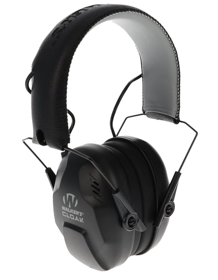 Walker's Cloak Dual Mic Over-the-Head Electronic Muff 23-25 dB NRR Black