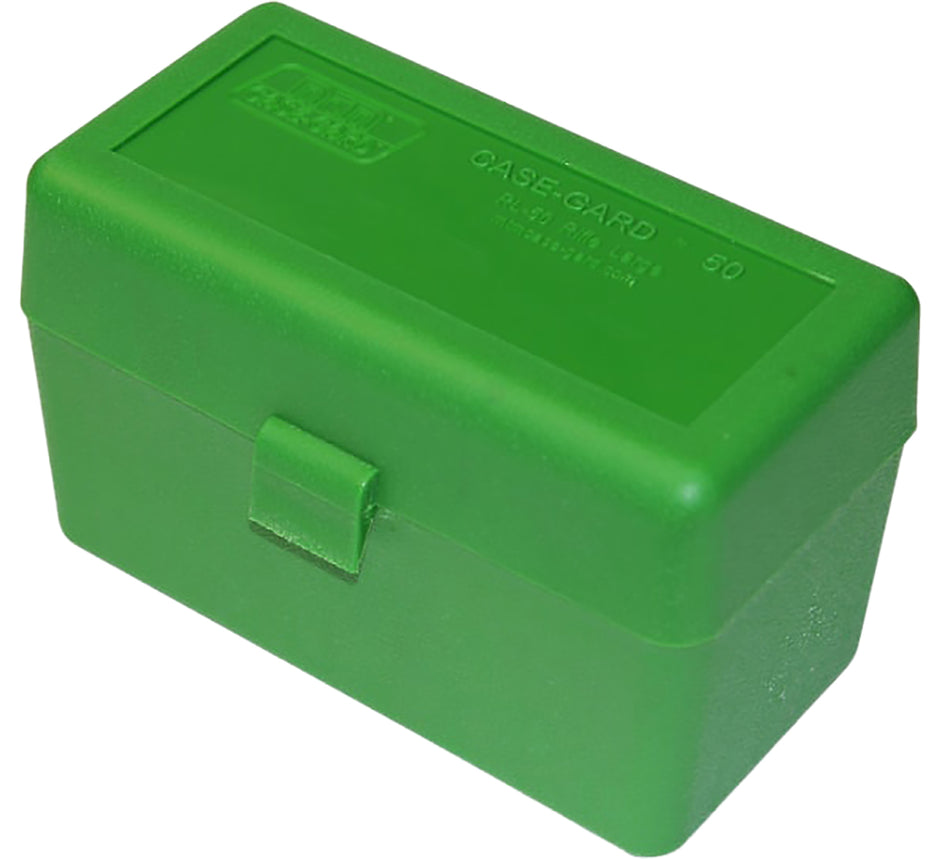 MTM Case-Gard RL5010 50rd Flip-Top Rifle Ammo Box 270 Win/25-06 Rem/30-06 Springfield Green