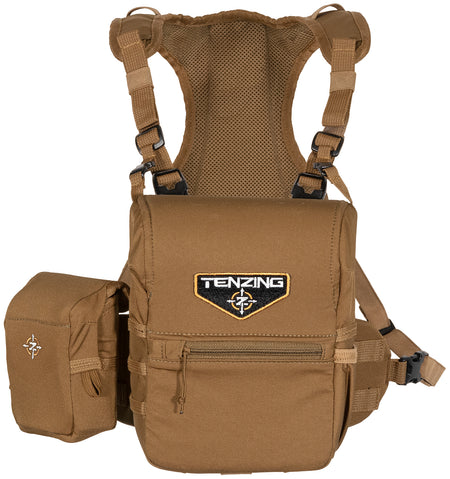 Tenzing Medium Tan Poly Oxford Bino Harness with Molle Webbing and Magnetic Closure