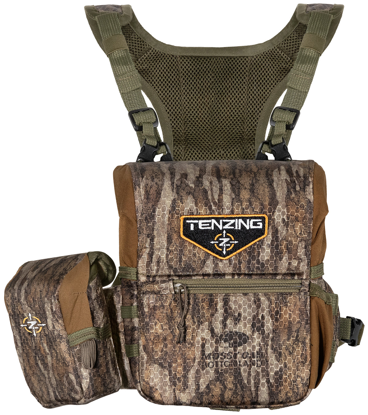 Tenzing Medium Mossy Oak Bottomland Poly Oxford Bino Harness with Molle Webbing