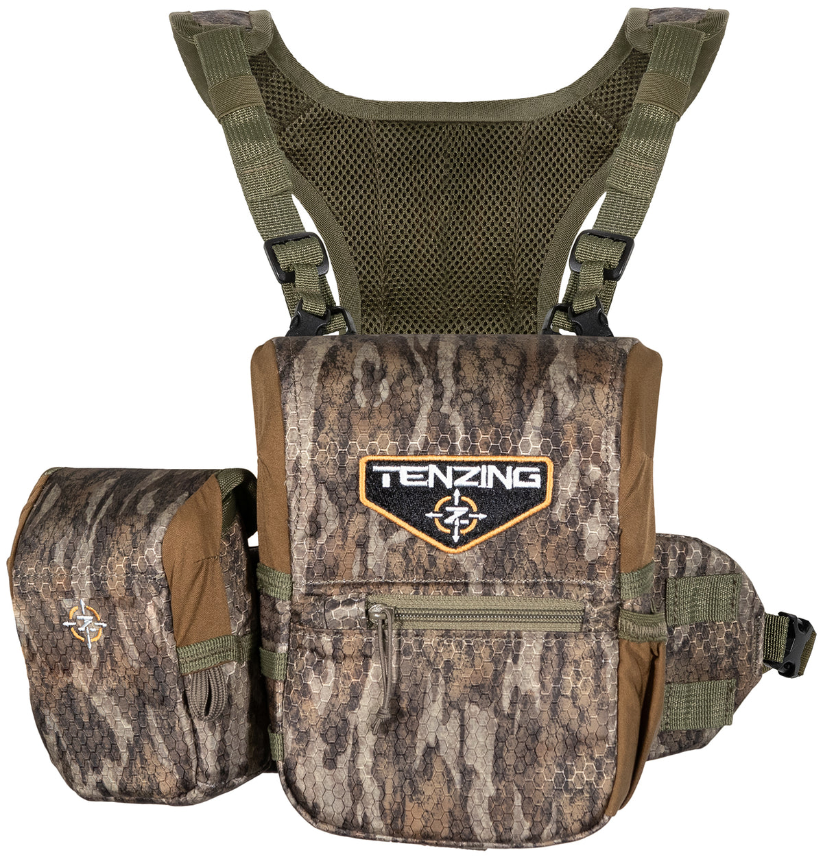 Tenzing Small Mossy Oak Bottomland Poly Oxford Bino Harness with Molle Webbing